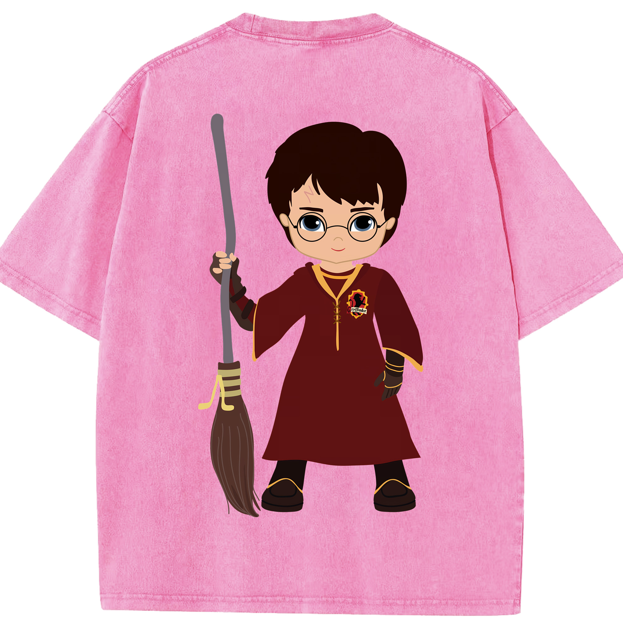 （画像用） Harry Potter ハリー・ポッターシリーズ 綿100% ヴィンテージ風 半袖Tシャツ（背面プリント）
